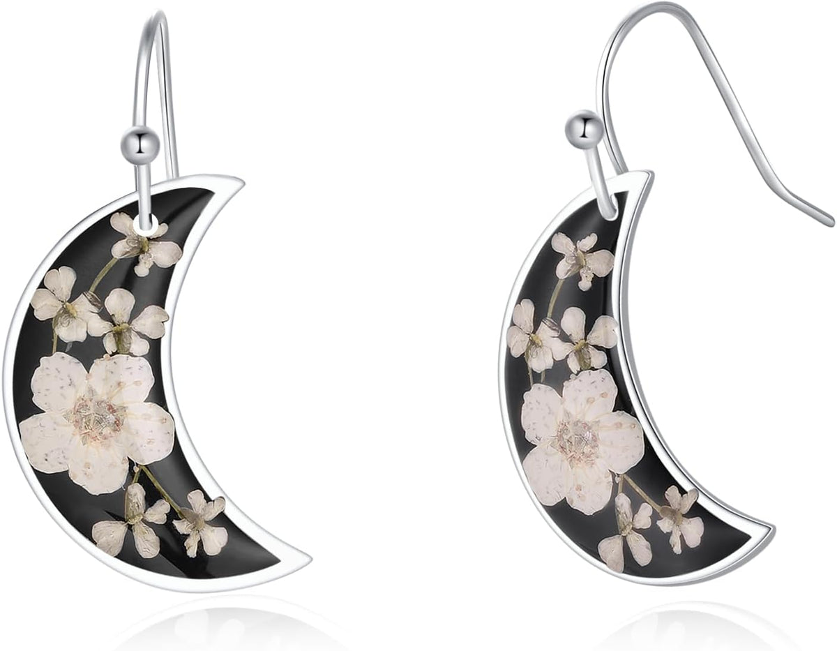 Forget-Me-Not Pressed Flower Earrings | Handmade Drop and Dangle Earrings | Pressed Flower Jewelry | Thanksgiving Christmas birthdays | Gift for Woman