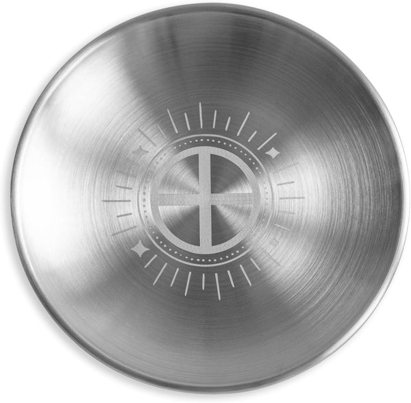 Offering Bowl Prayer Ritual Plate Great for Wicca, Altar use, Ritual use, Incense Burner, smudging Bowl, Decoration (Golden Triple Moon)