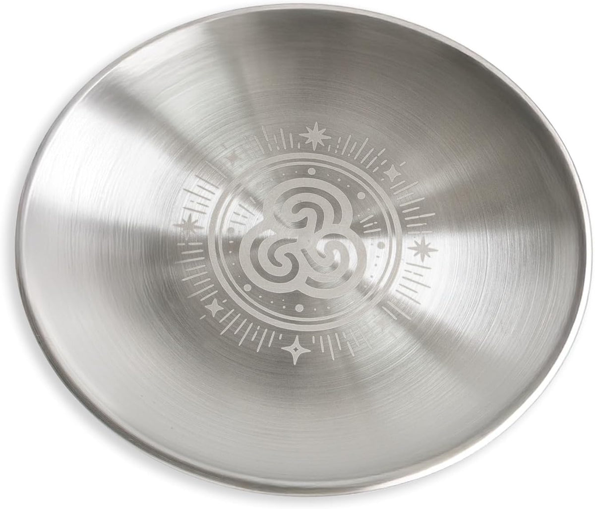 Offering Bowl Prayer Ritual Plate Great for Wicca, Altar use, Ritual use, Incense Burner, smudging Bowl, Decoration (Golden Triple Moon)