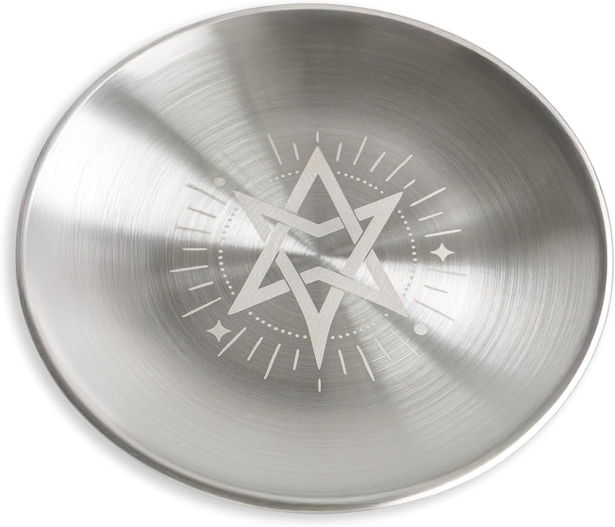 Offering Bowl Prayer Ritual Plate Great for Wicca, Altar use, Ritual use, Incense Burner, smudging Bowl, Decoration (Golden Triple Moon)