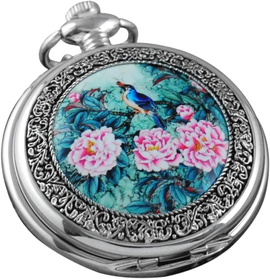 Men's Analog Pocket Watch with Chain — Necklace-Style Pocket Watch for Women