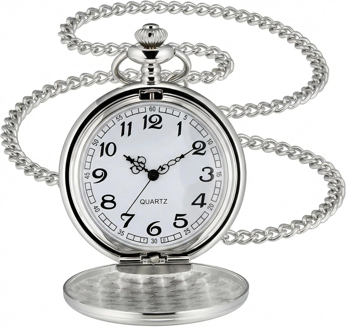 I-MART Smooth Vintage Pocket Watch with Chain