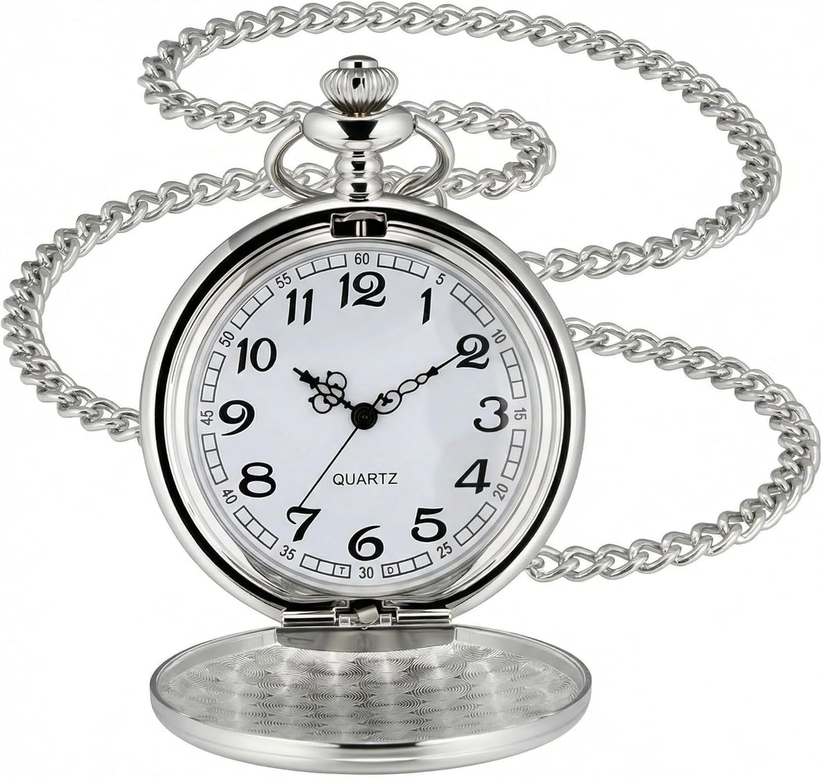 I-MART Smooth Vintage Pocket Watch with Chain