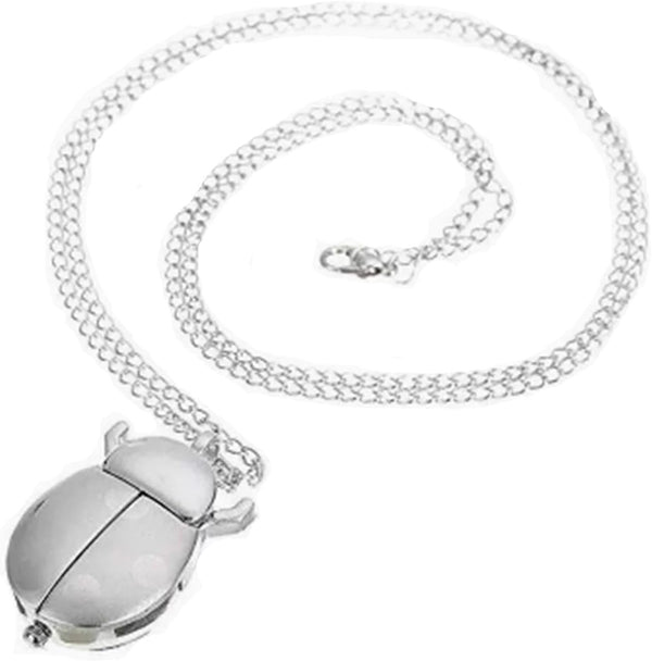 New Absolute Fancy Ladybug Vintage Quartz Animal Pocket Necklace Watch