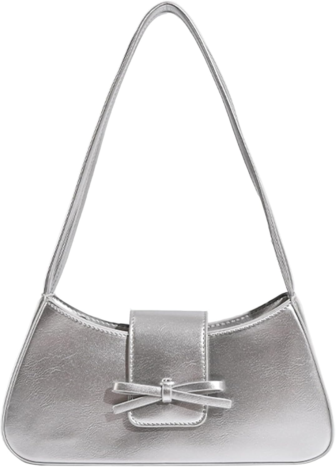Shoulder Bag for Women — Trendy Y2K Patent Leather Bow Hobo Secondary image
