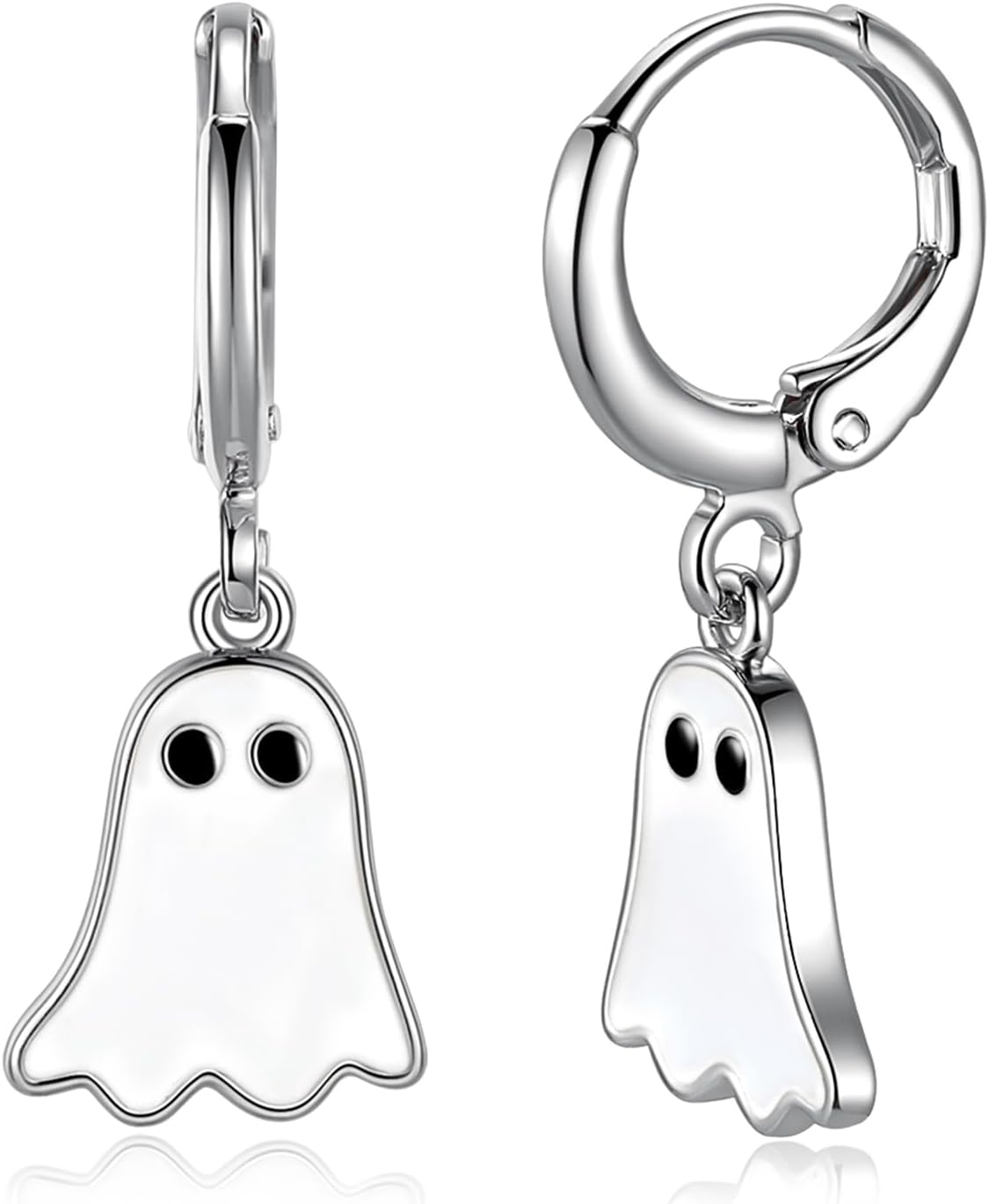 Halloween Ghost Earrings for Women – Spooky Cute 14K Gold Plated Hoop Dangle Jewelry, Fun Halloween Accessories Gifts Secondary image