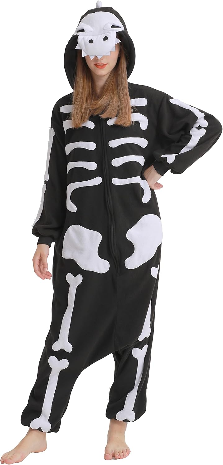 SAMGU Adult Onesie Animal Halloween Cosplay Costume One Piece Pajamas for Women and Men