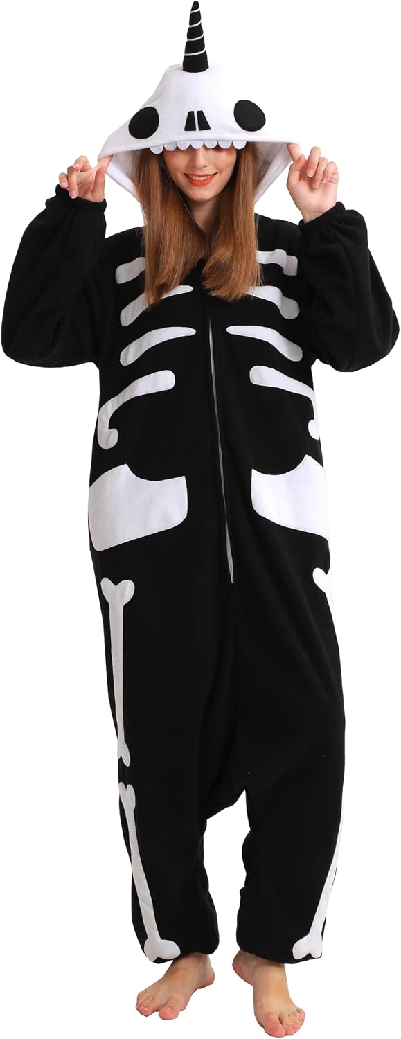 SAMGU Adult Onesie Animal Halloween Cosplay Costume One Piece Pajamas for Women and Men