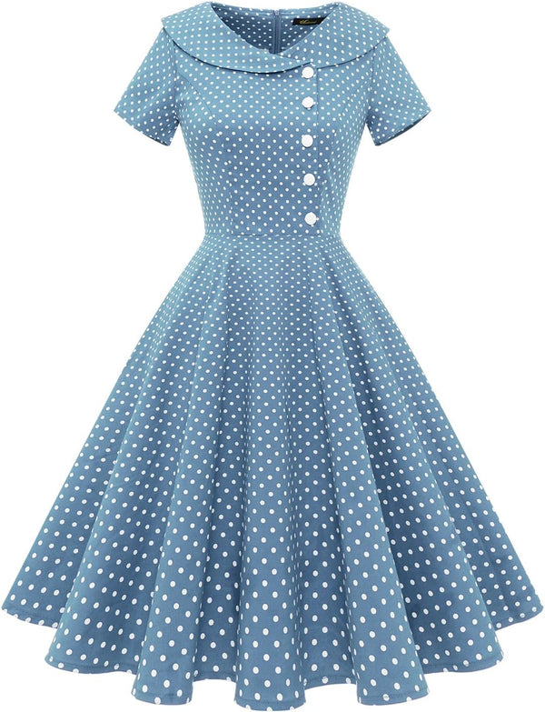 Wedtrend Women's 1950s Vintage Audrey Hepburn Style Cocktail Swing Dresses
