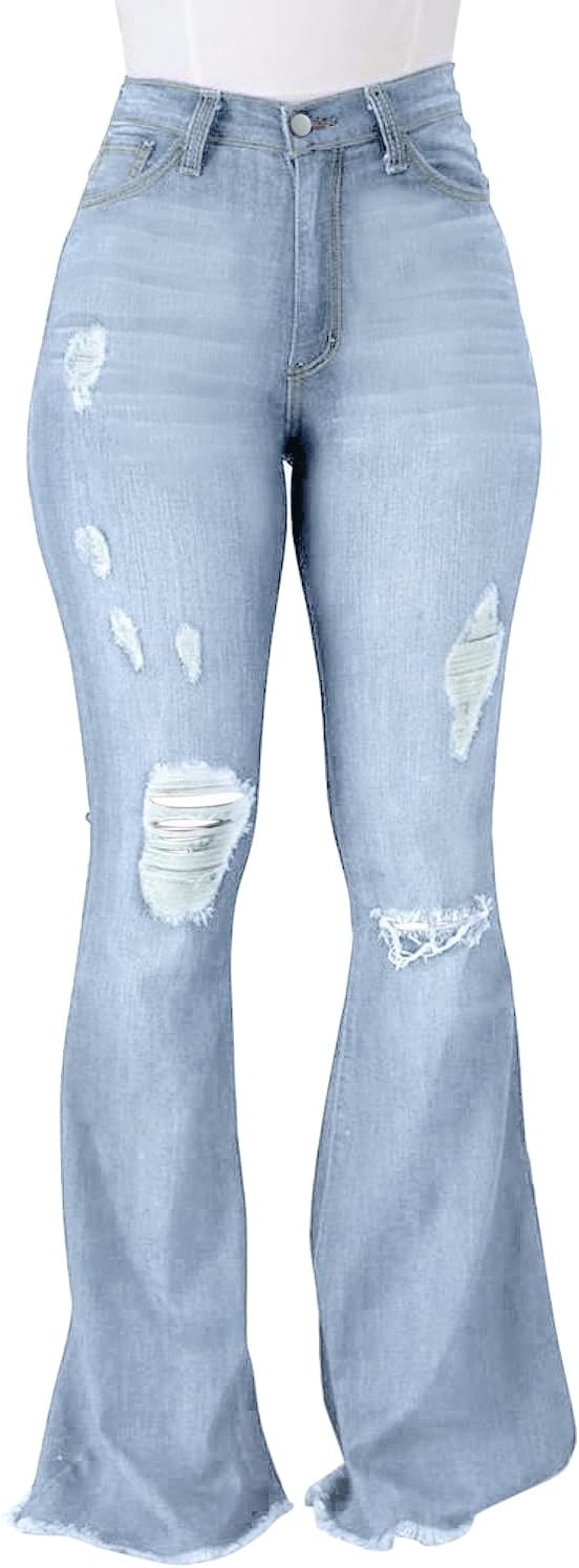 Peihot Vintage Bell Bottoms Flare Jeans For Women 90s High Waist