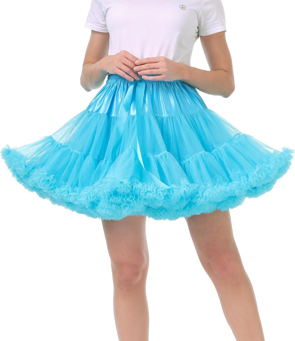 Women's High-Waist Mesh Tulle Petticoat Underskirt — Fluffy Ballet Tutu