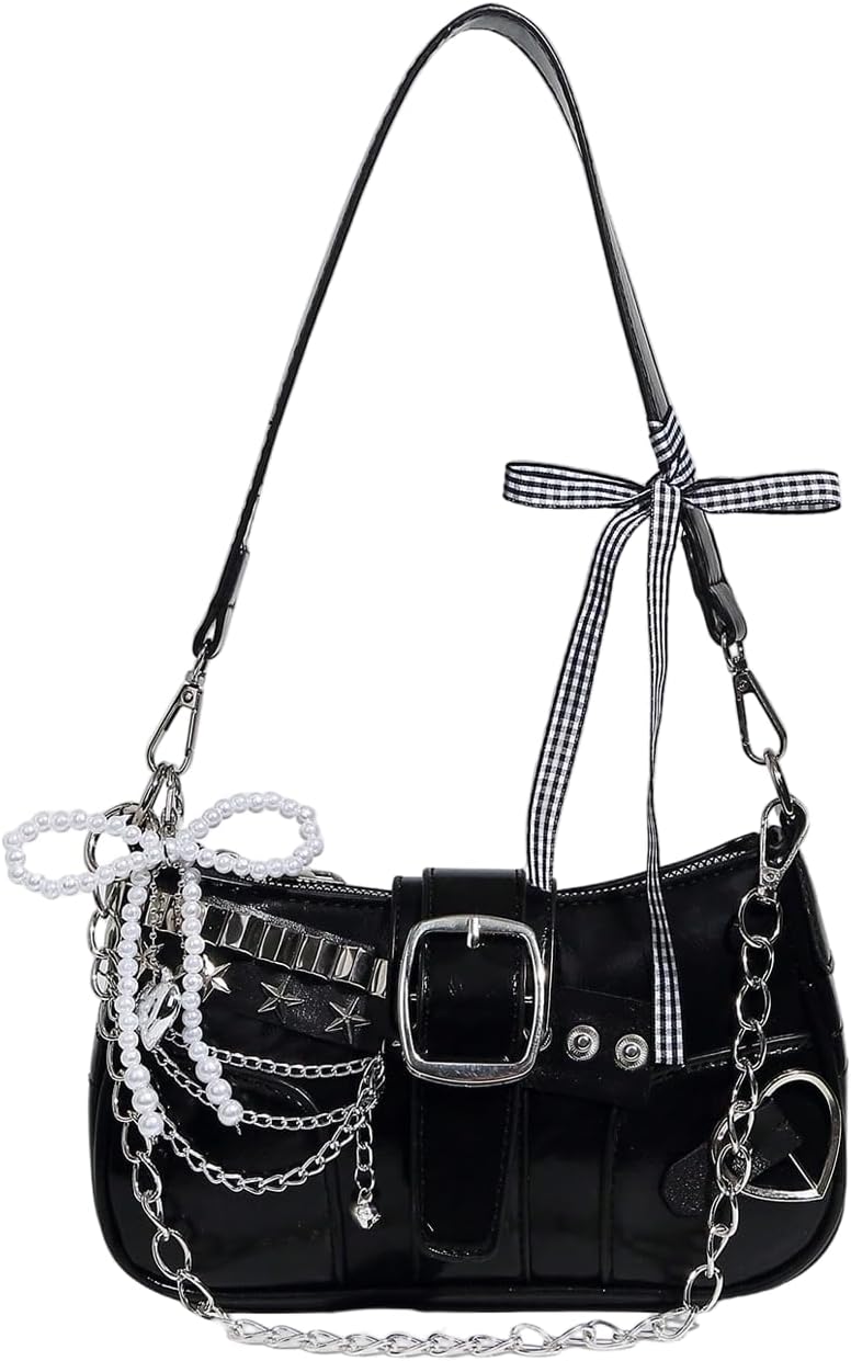 Women's Y2K Star Embroidery Shoulder Bag