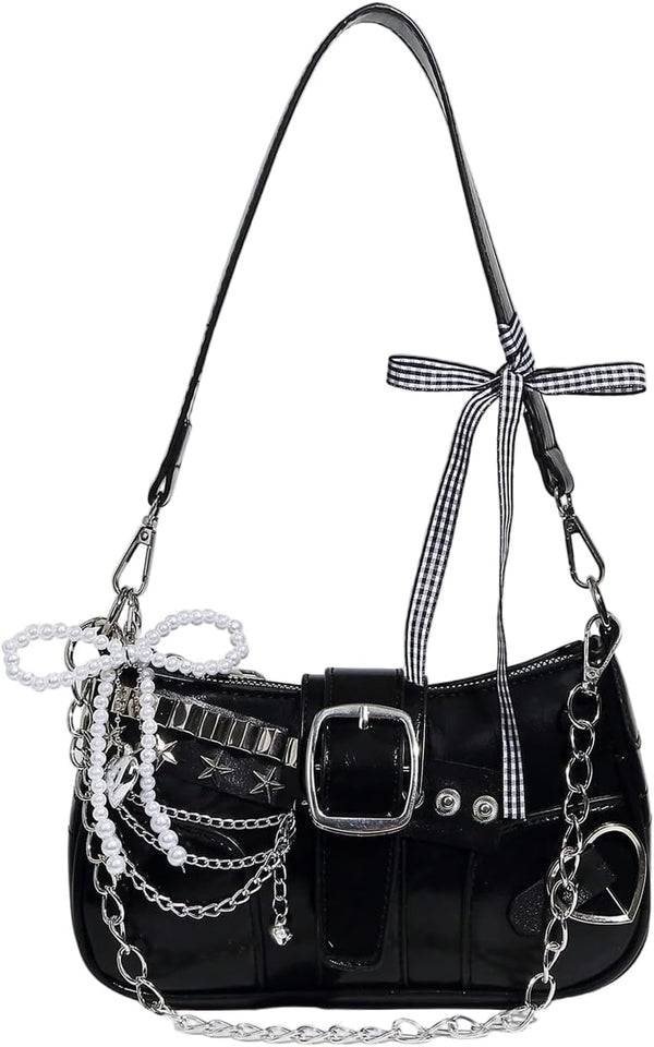 Women's Y2K Star Embroidery Shoulder Bag