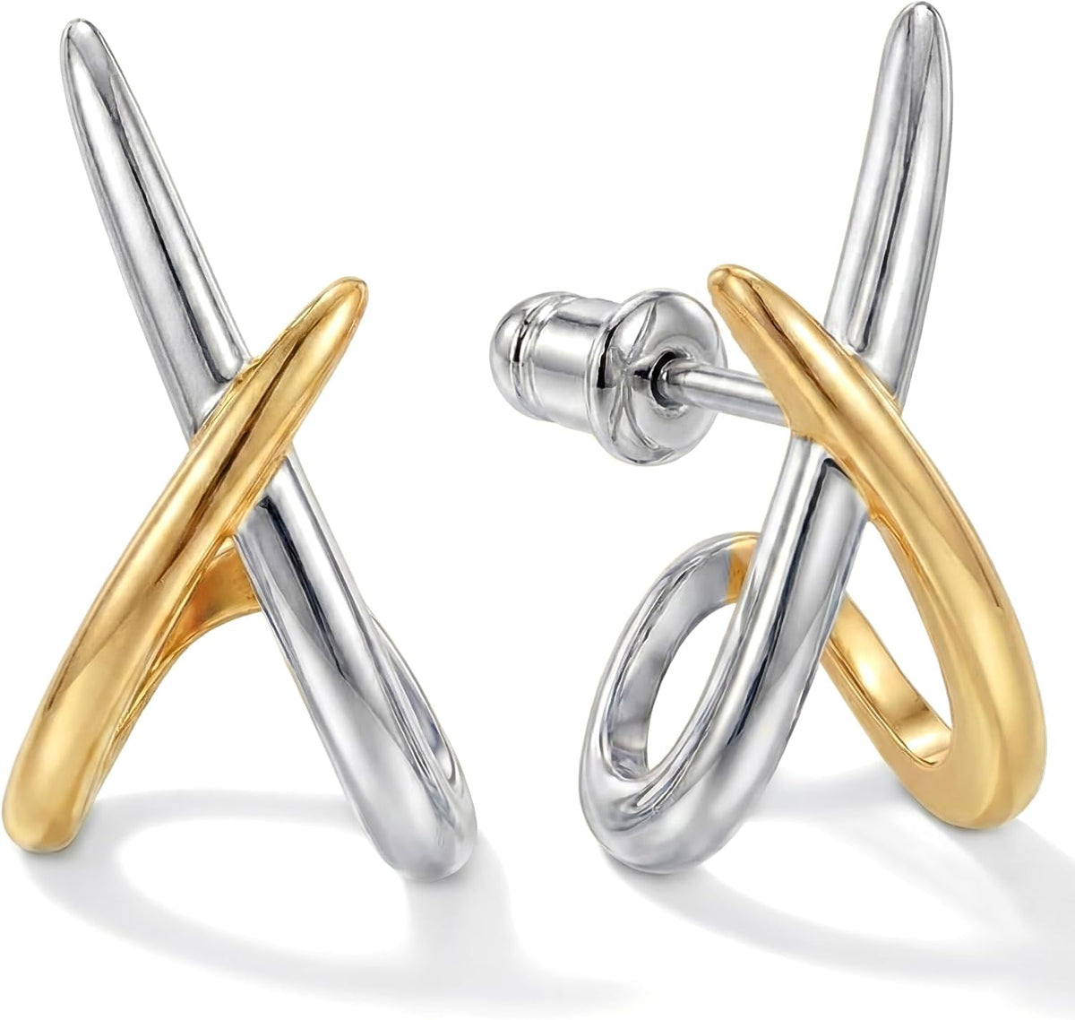 Gold Earrings for Women Trendy,14K Gold Stud Earrings Dainty Earrings Simple Minimalist Gold Earrings Hypoallergenic Earring for Women Gifts