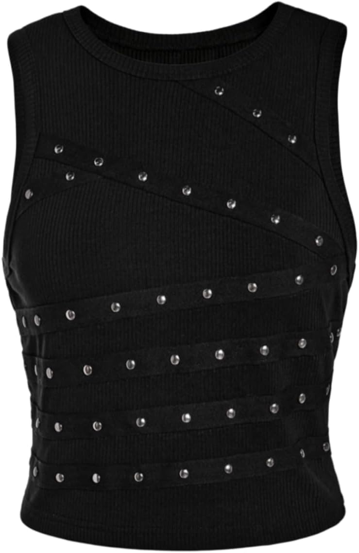 SOLY HUX Women's Tank Tops Y2K Summer Going Out Crop Top Concert Outfits