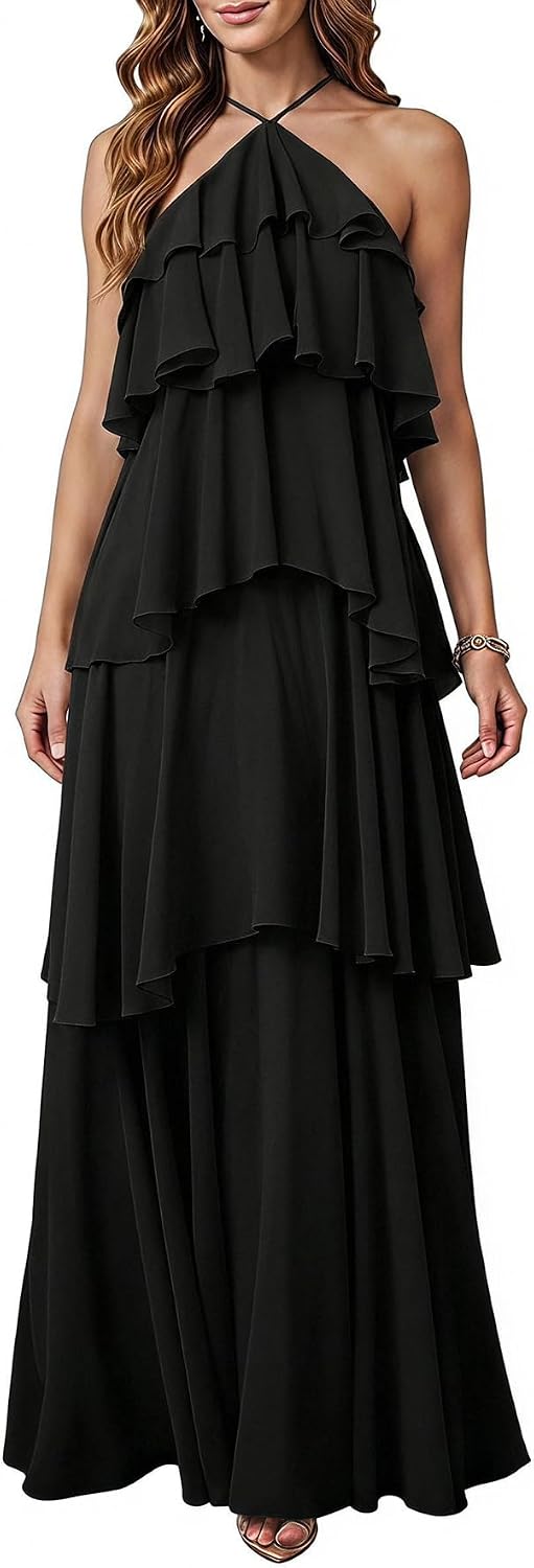 SOLY HUX Women's Wedding Guest Maxi Dress