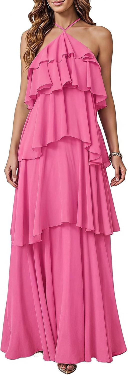 SOLY HUX Women's Wedding Guest Maxi Dress