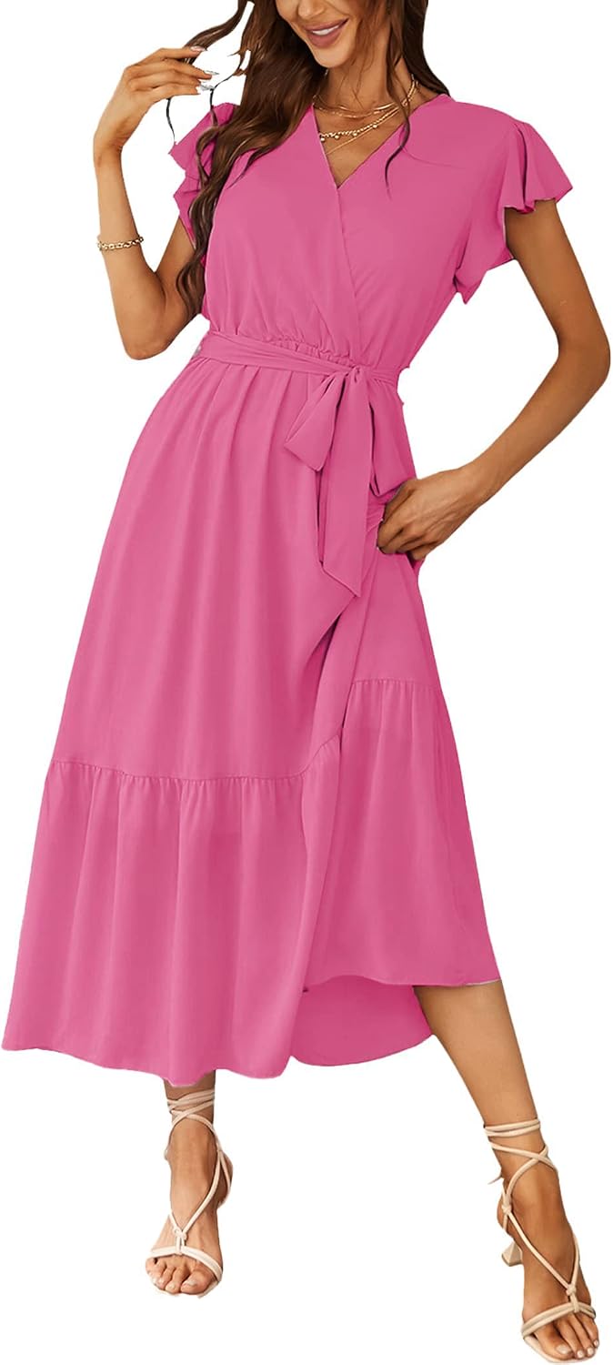 PRETTYGARDEN Women's Summer Floral Boho Maxi Dress