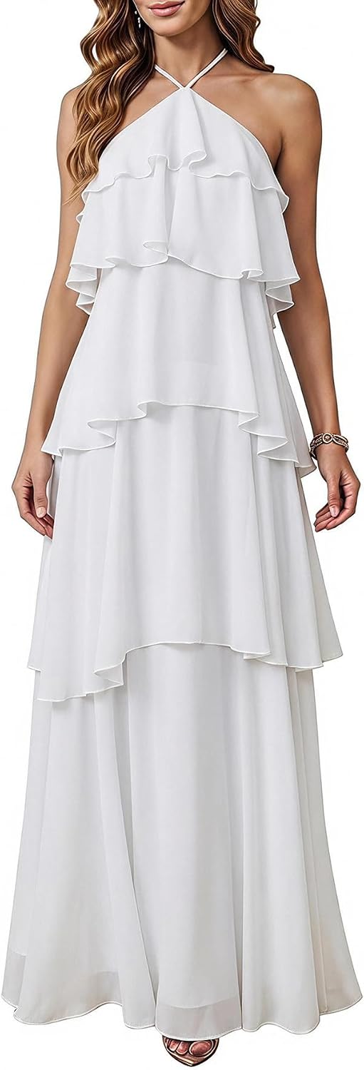 SOLY HUX Women's Wedding Guest Maxi Dress