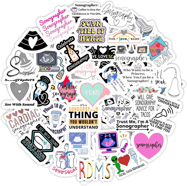 100Pcs Classic Rock Stickers — Rockabilly Guitar & Music Emblems