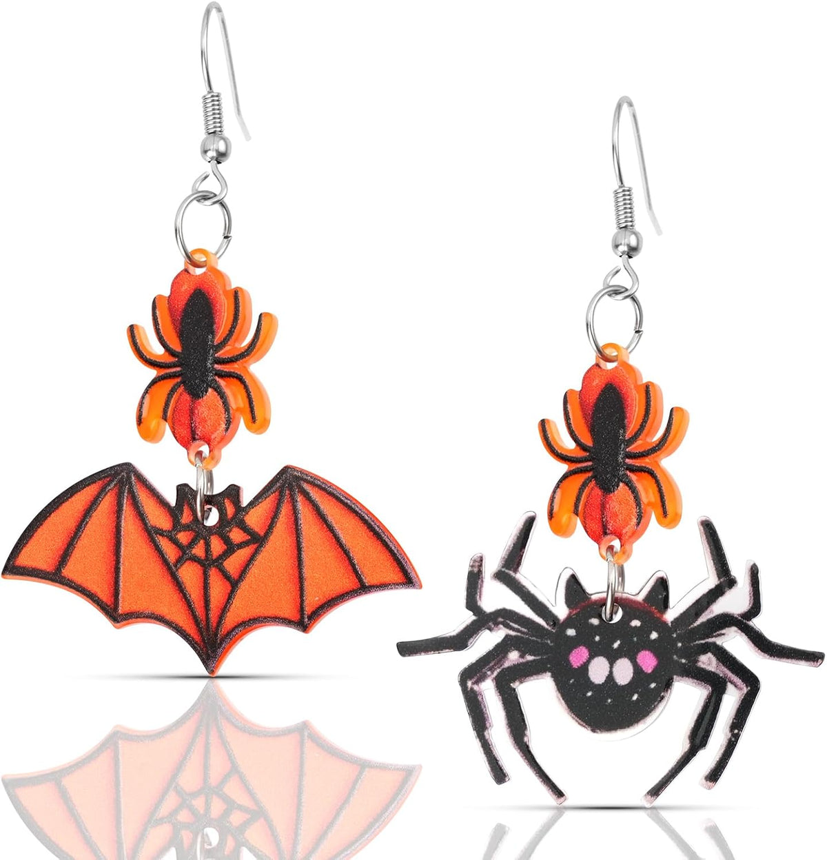 Halloween Skull Bat Dangle Drop Earrings for Women Main image