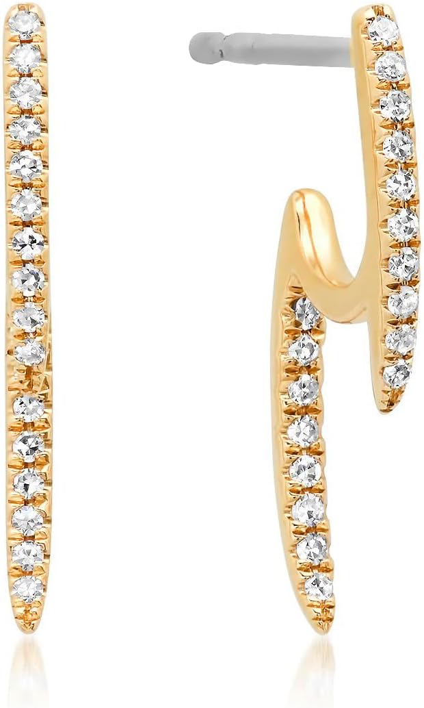 14K Gold Plated Illusion Stud Earrings for Women | Triple Huggie Hoop Earrings for One Hole| Trendy Simple Hypoallergenic Fashion Accessories Gold