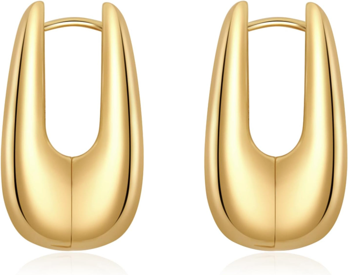 SHERLOVE Chunky Knot Gold Earrings Women Statement Drop Dangle Earrings