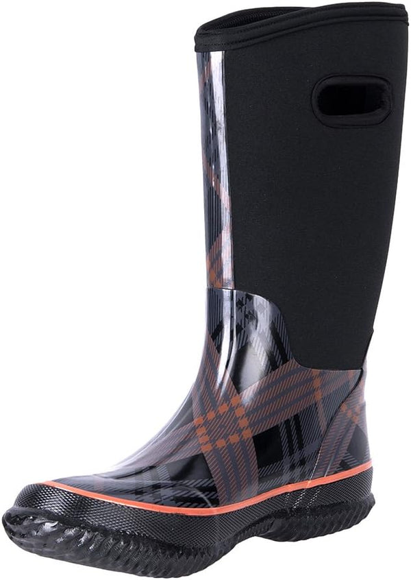 Mid-calf Rain Boots - Waterproof Insulated 5.5mm Neoprene Mud Boots