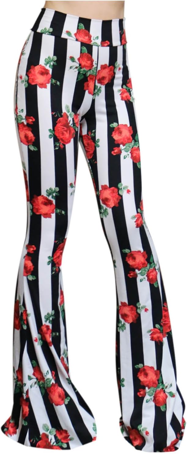 Women's High Waist Wide Leg Long Palazzo Bell Bottom