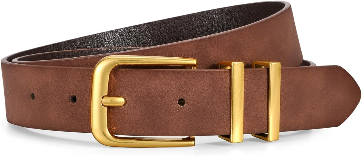 Women's Soft Faux Leather Belt For Jeans Pants Dress Fashion Ladies