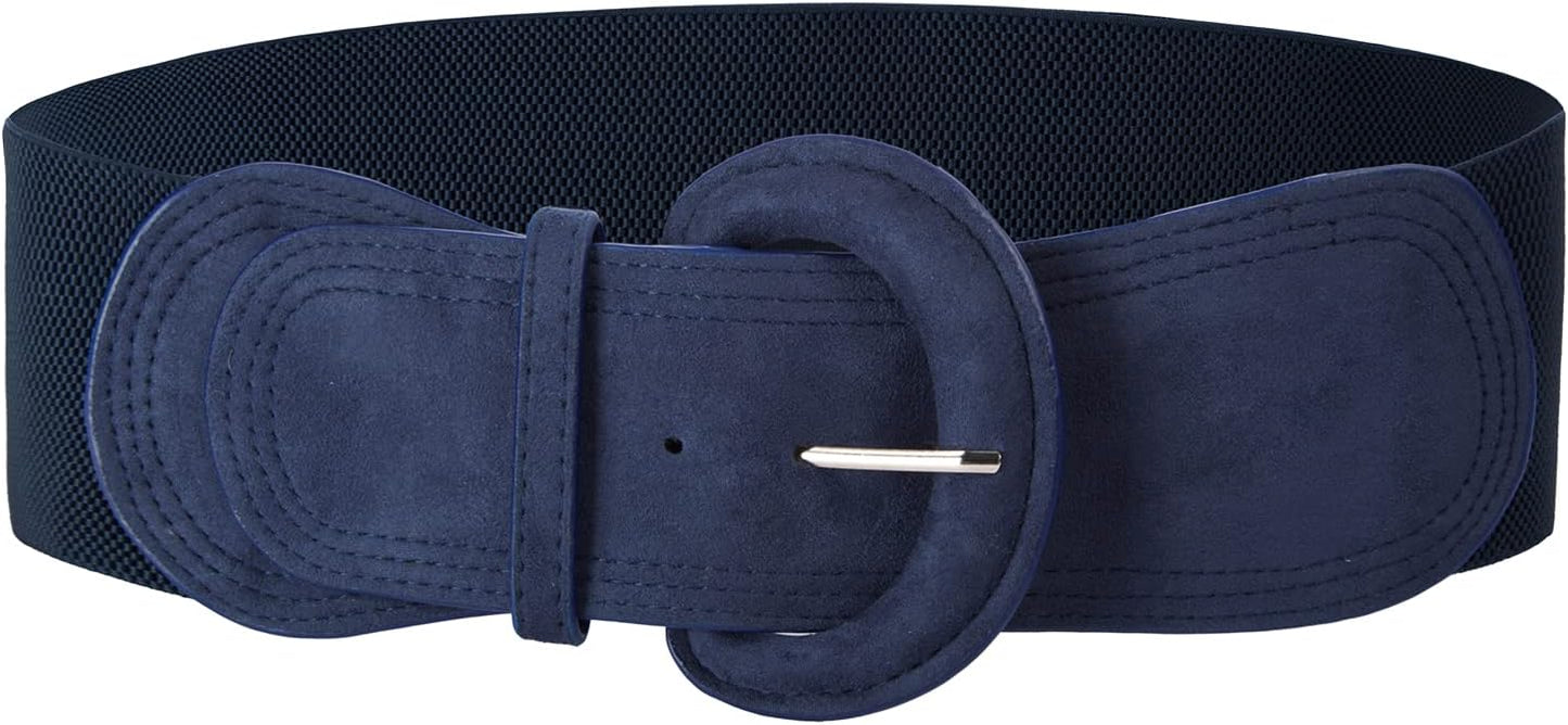 Grace Karin Belts For Women Suede Elastic Wide Belt Vintage Stretchy