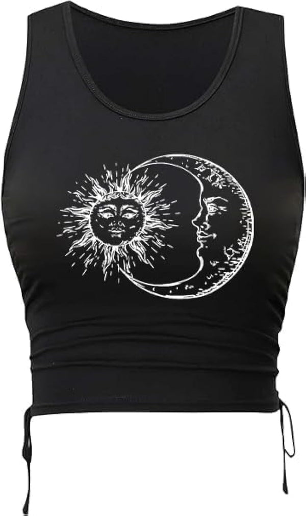 Remidoo Crop Tops for Women Casual Cropped Tank Top Summer Sleeveless Shirts