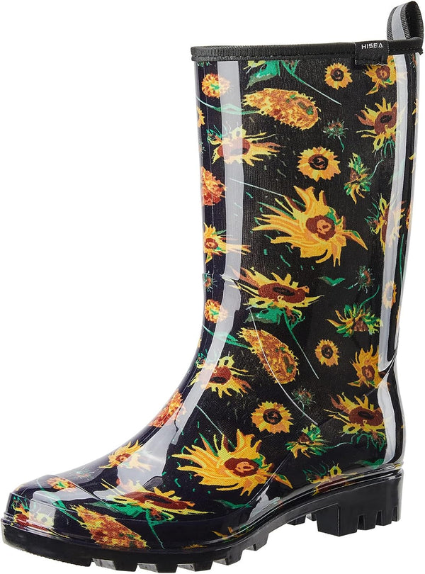 Rain Boots Waterproof Mid Calf Boots For