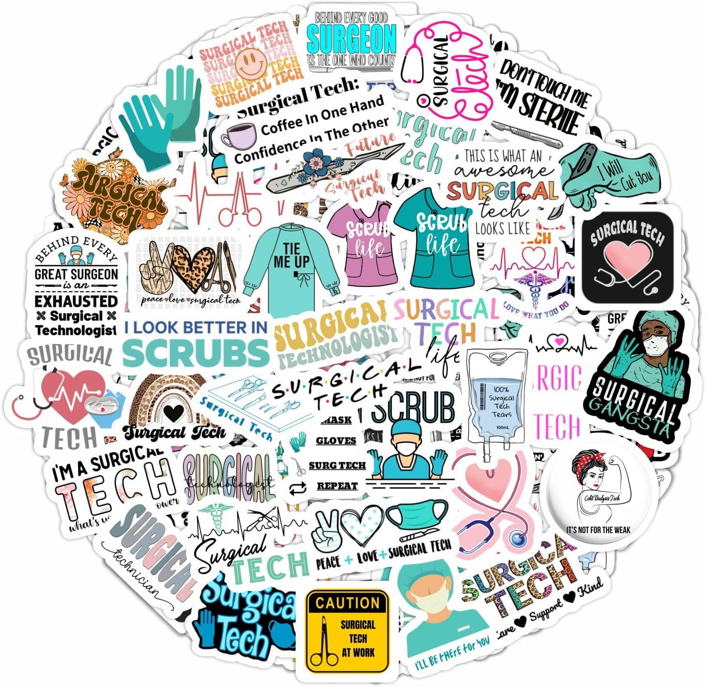 100Pcs Classic Rock Stickers — Rockabilly Guitar & Music Emblems