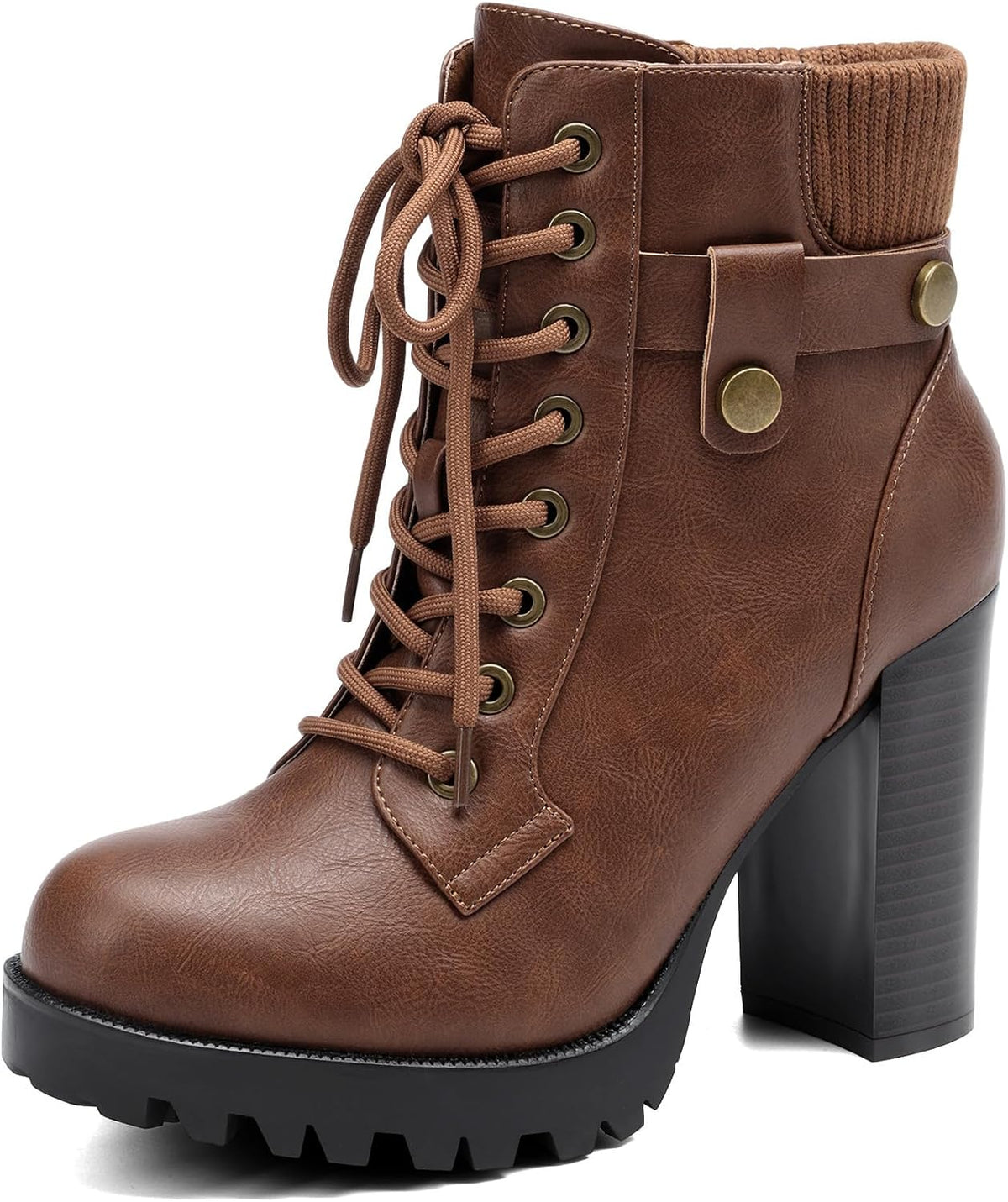 DREAM PAIRS Women's Lace up Combat Ankle Booties Shoes