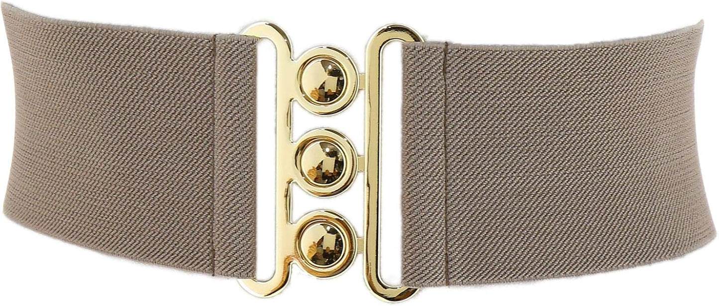 Wide Waist Elasticated Woman Belt Made In France, Gloria