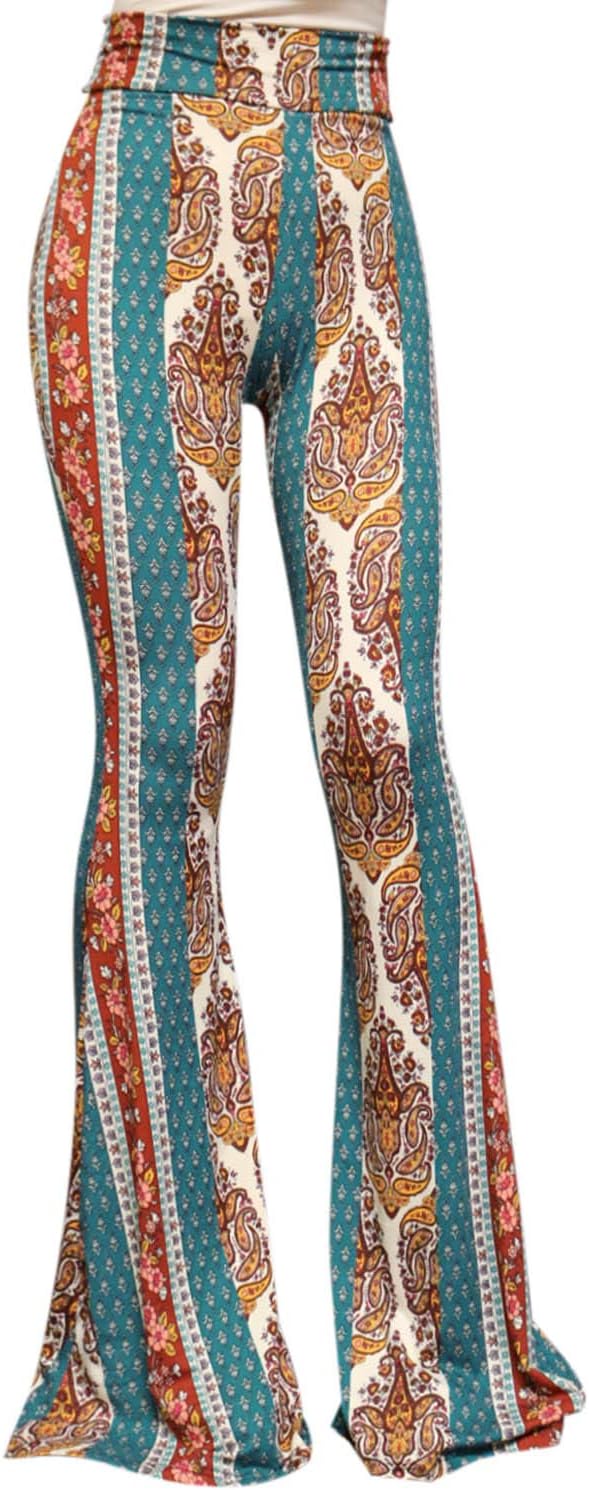 Women's High Waist Wide Leg Long Palazzo Bell Bottom