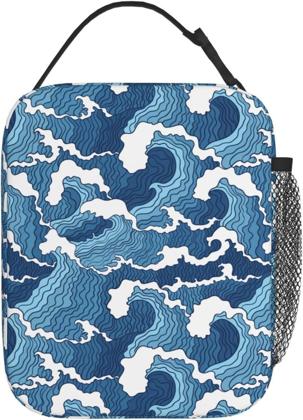 Gianlaima Wicca Moon Phase Witchy Star Magic Mushroom Insulated Lunch Box For Women And Man, Portable Lunch Bags Reusable Cooler Tote For Office Work Travel Picnic Camping Beach