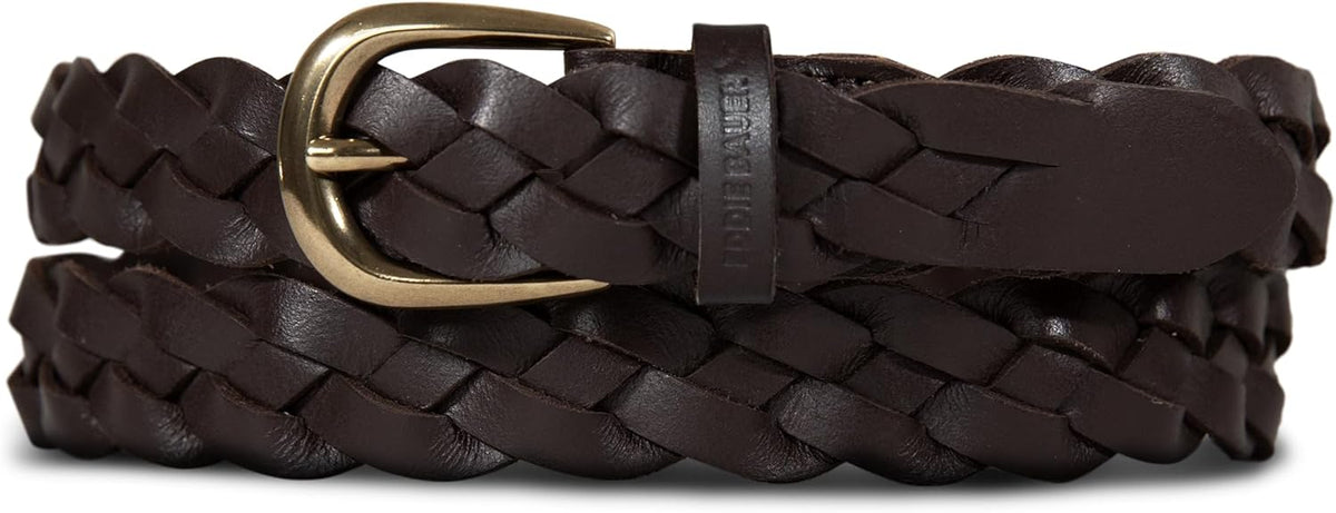 Eddie Bauer Women's Casual Leather Belts With Durable Metal Buckle