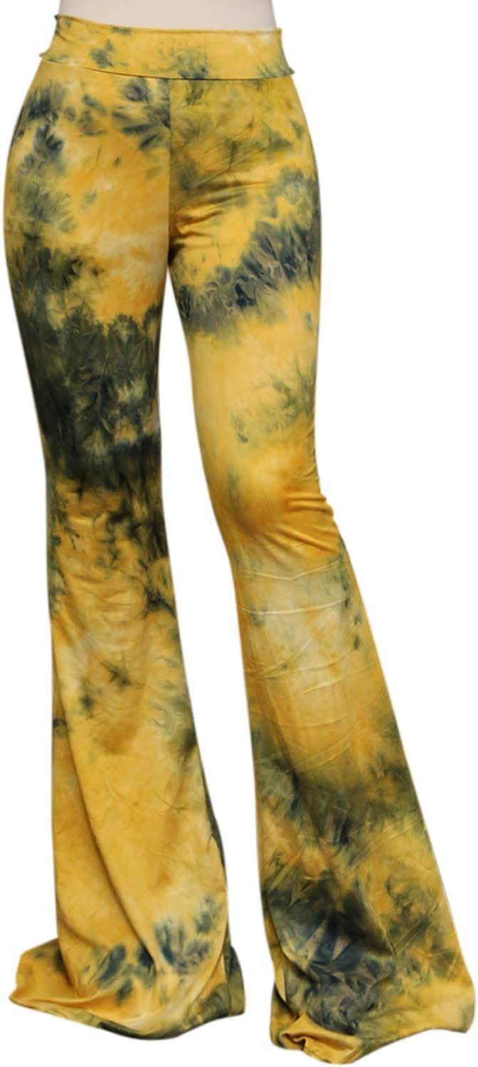 Women's High Waist Wide Leg Long Palazzo Bell Bottom
