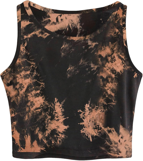 Remidoo Crop Tops for Women Casual Cropped Tank Top Summer Sleeveless Shirts