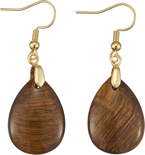 Boho Natural Stone Dangle Drop Earrings