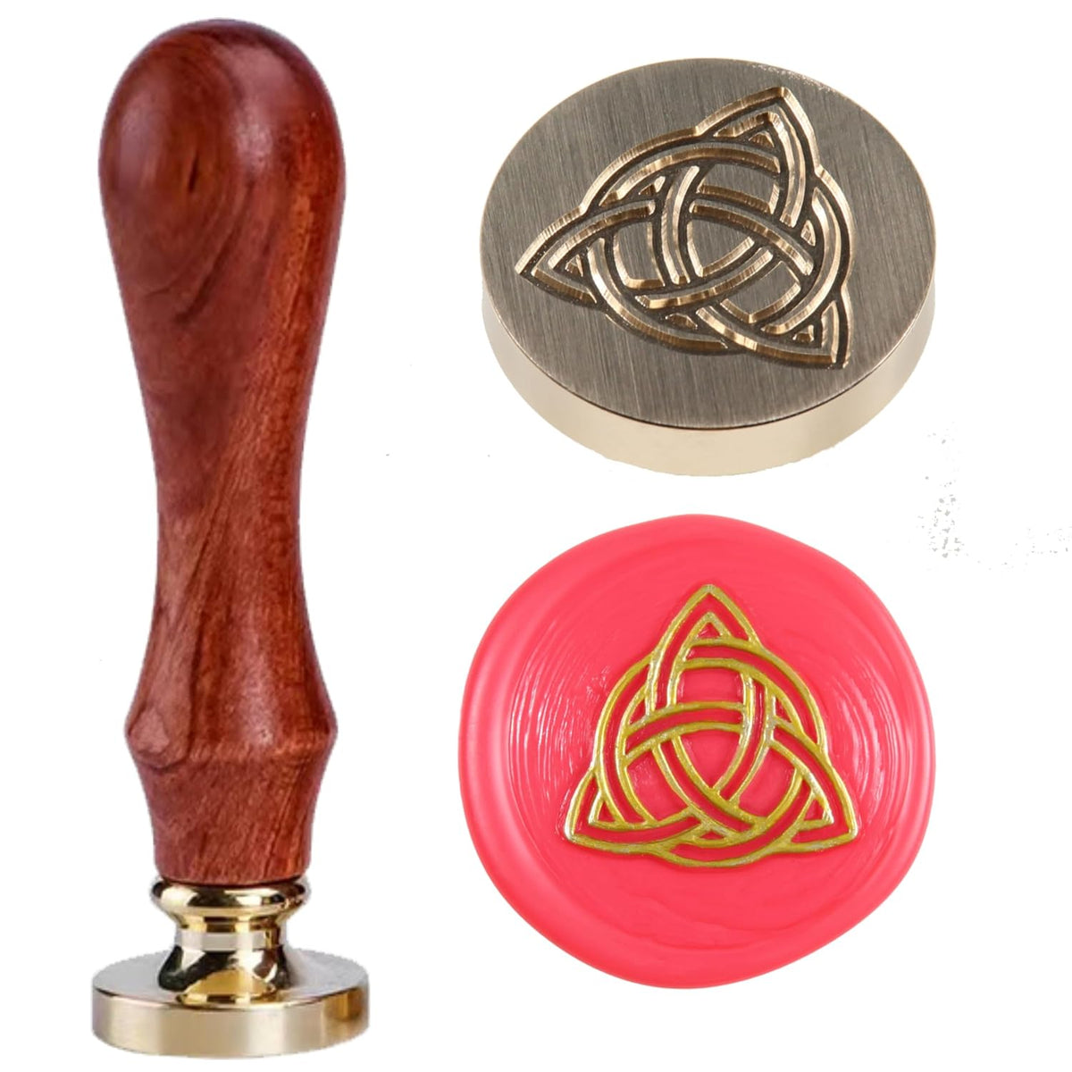 Celtic Knot Triquetra Wax Seal Stamp - Trinity Knot Sealing Wax Infinity Symbol of Endless Love - Good Luck Amulet - Irish Witchcraft Wicca Magic Wolf Vintage