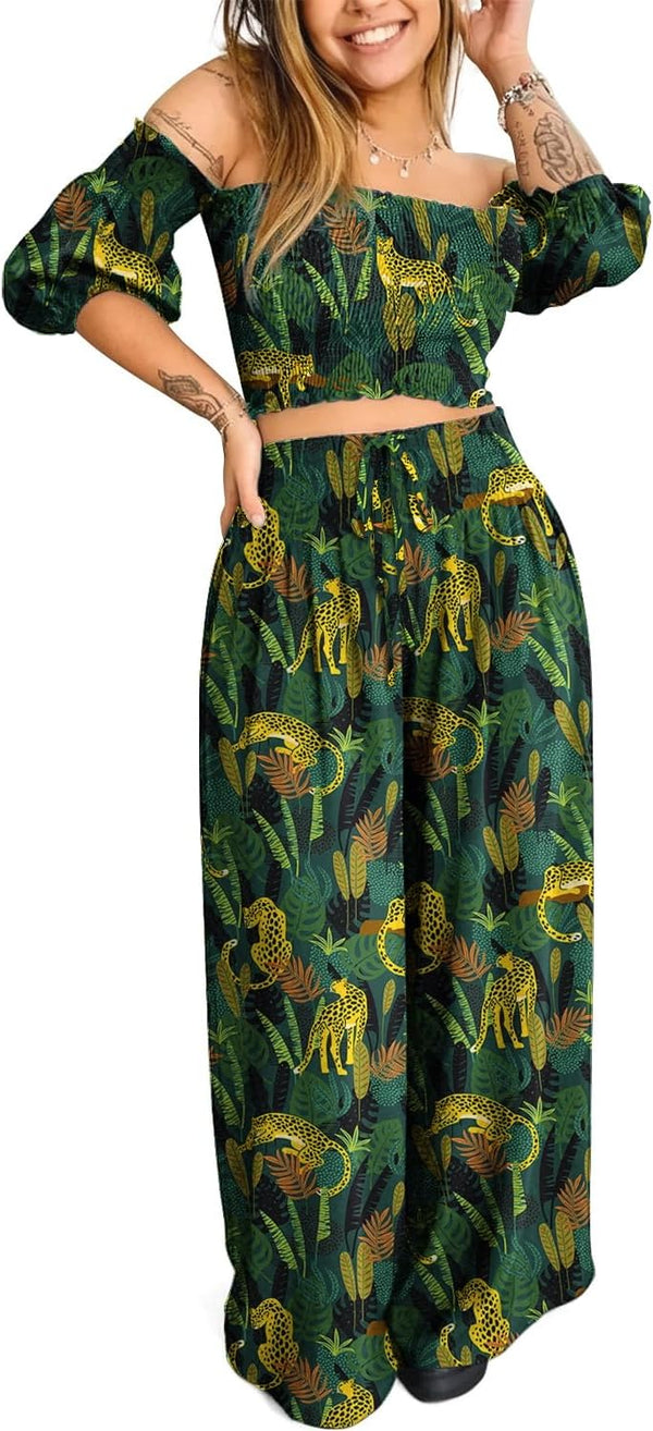 Womens Celestial Clothing Witchy Whimsigoth Outfits Cotton Co-ord Lounge Set Summer Vacation Travel Clothes