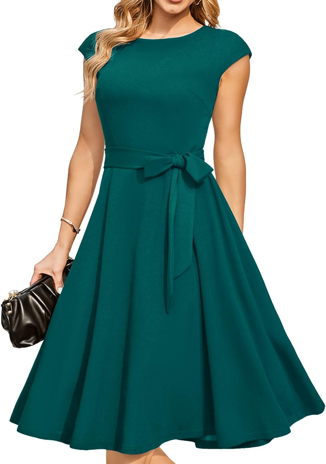 DRESSTELLS Women's Cocktail Dresses, Formal Wedding Guest Church Dress