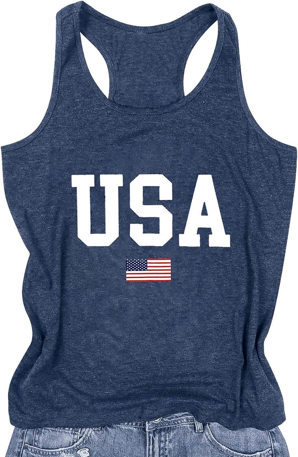 Womens Tank Tops Summer Racerback Graphic Tanks Beach Vacation Tops Loose Running Athletic Sleeveless Shirt Cami