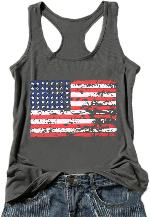 Womens Tank Tops Summer Racerback Graphic Tanks Beach Vacation Tops Loose Running Athletic Sleeveless Shirt Cami
