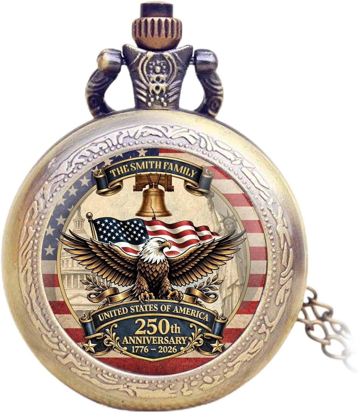 Vintage Pocket Watch for Women Men Dragon Eagle Crow Design Bronze Qua