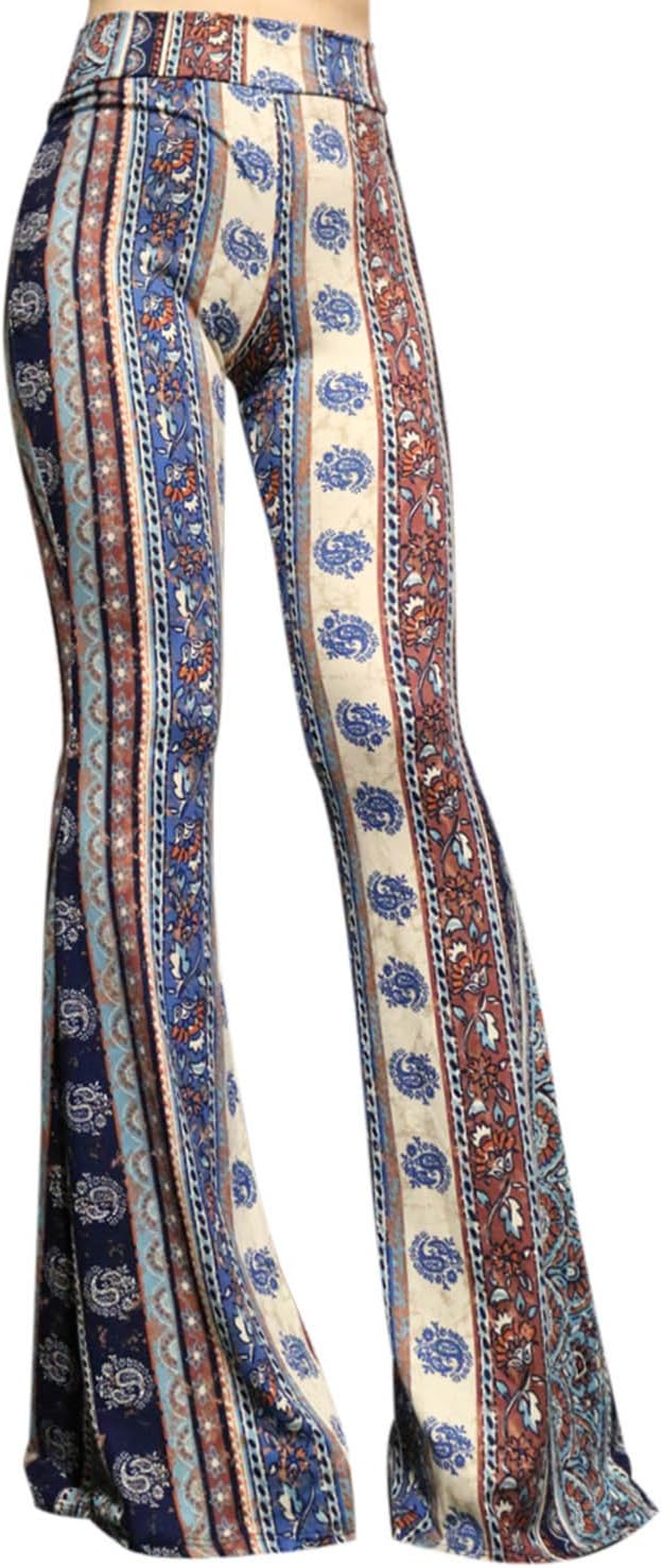 Women's High Waist Wide Leg Long Palazzo Bell Bottom