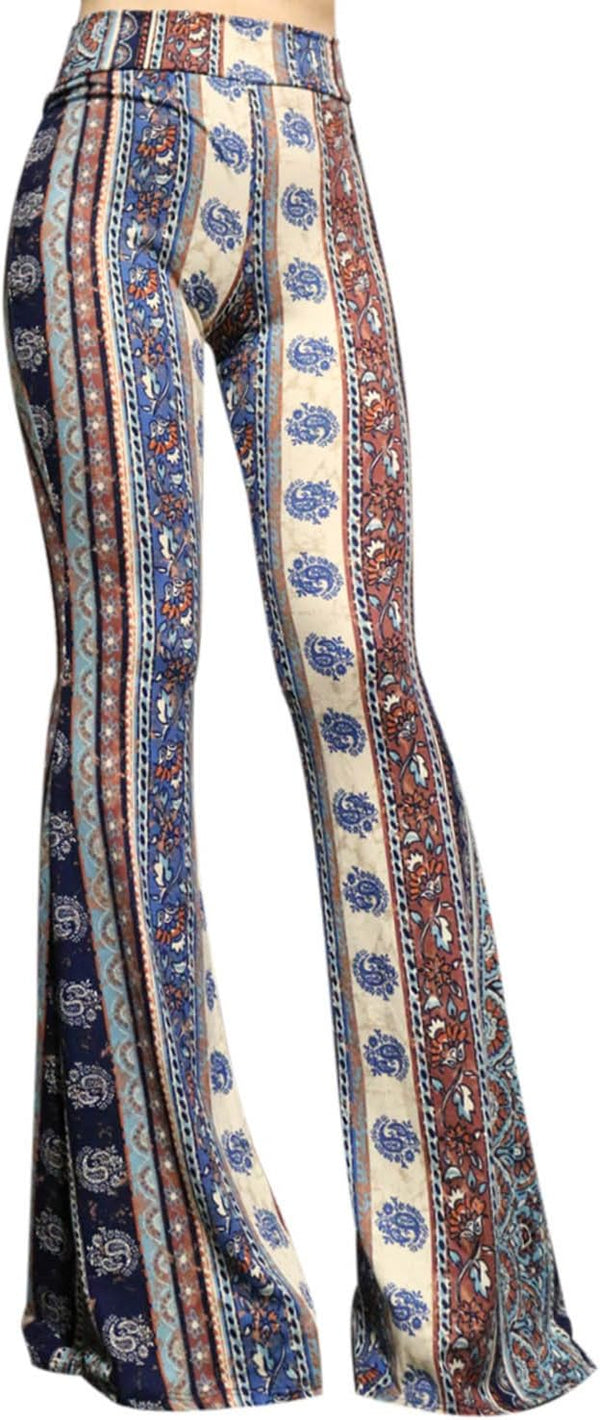 Women's High Waist Wide Leg Long Palazzo Bell Bottom